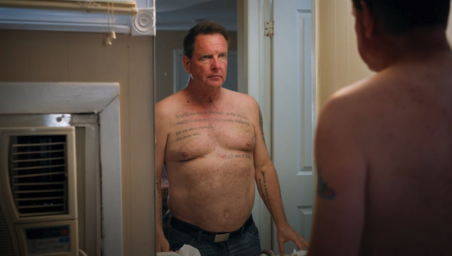 <who> Photo credit: Amazon Prime </who> A scene is shown from the "The Sexiest Man in Winnipeg," a new documentary detailing the rise and fall of Steve Vogelsang, a former sportscaster and college instructor convicted of robbing banks in Alberta and Saskatchewan.