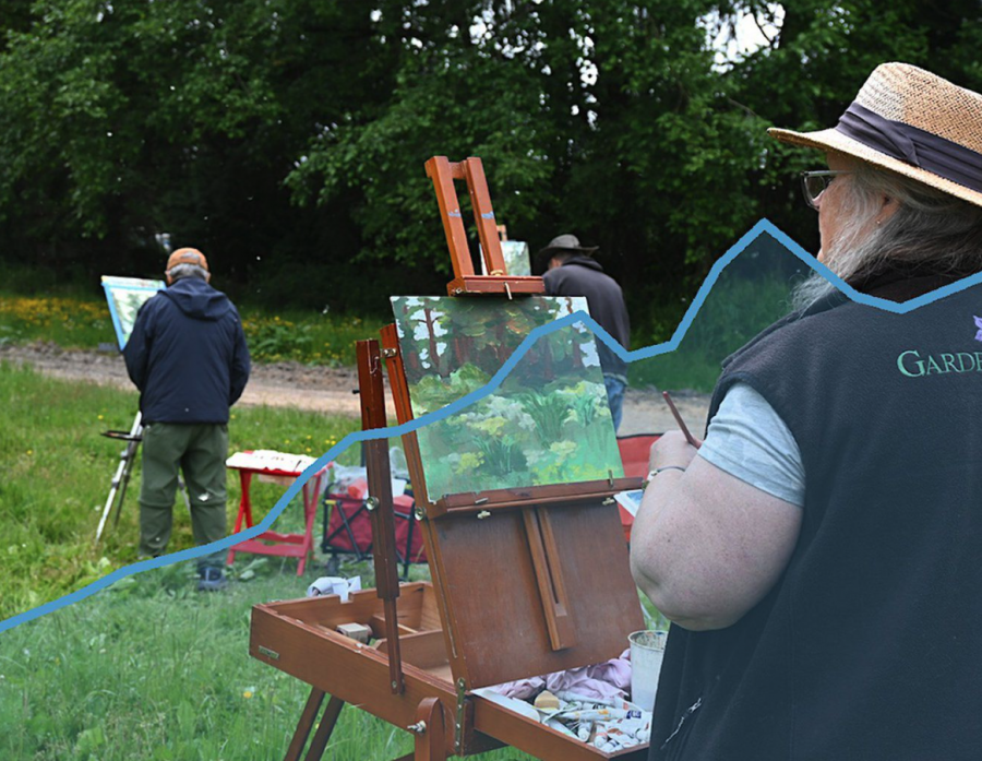 <who> Photo credit: Michelle Gamage. Line graph by Tyler Olsen. </who> Members of the Men in Hats art group meet every Tuesday. The availability of free groups like this is one of the reasons Richmond’s life expectancy has been on the rise.