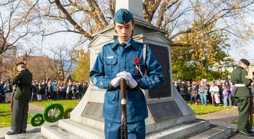 PHOTOS: Mild weather smiles on Penticton's dual Remembrance Day events