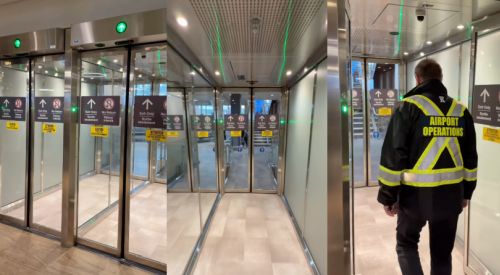 'Fast flow exit doors' the latest of the bells and whistles to go in at Kelowna airport
