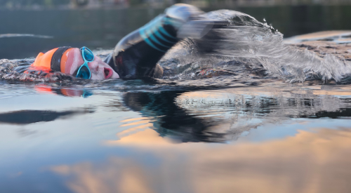Young stroke survivor attempting to swim the entire length of Okanagan Lake