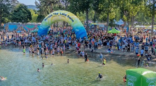 Over 1,000 people will swim across Okanagan Lake this weekend