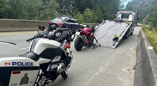 Learner motorcycle rider busted going 177 km/h in 80 km/h zone on BC highway