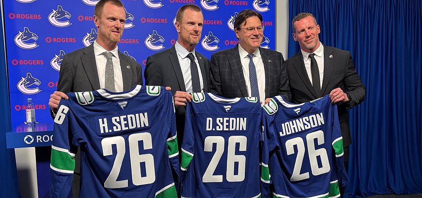 Former Canucks players Johnson and Sedin twins to lead new-look front office